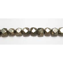 PYRITE FACETED CUTTING NUGGET 9MM